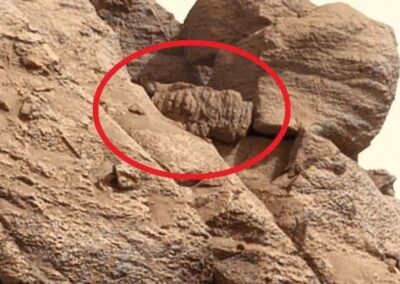 Toppled statue MARS NASA